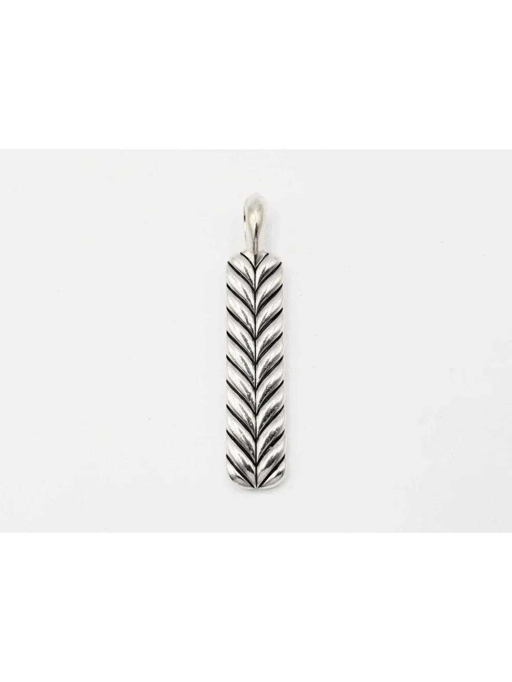 David Yurman Chevron Ingot Tag Sterling Silver